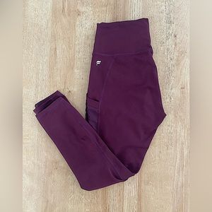 Fabletics Powerhold High Waist Capri Leggings Burgundy
